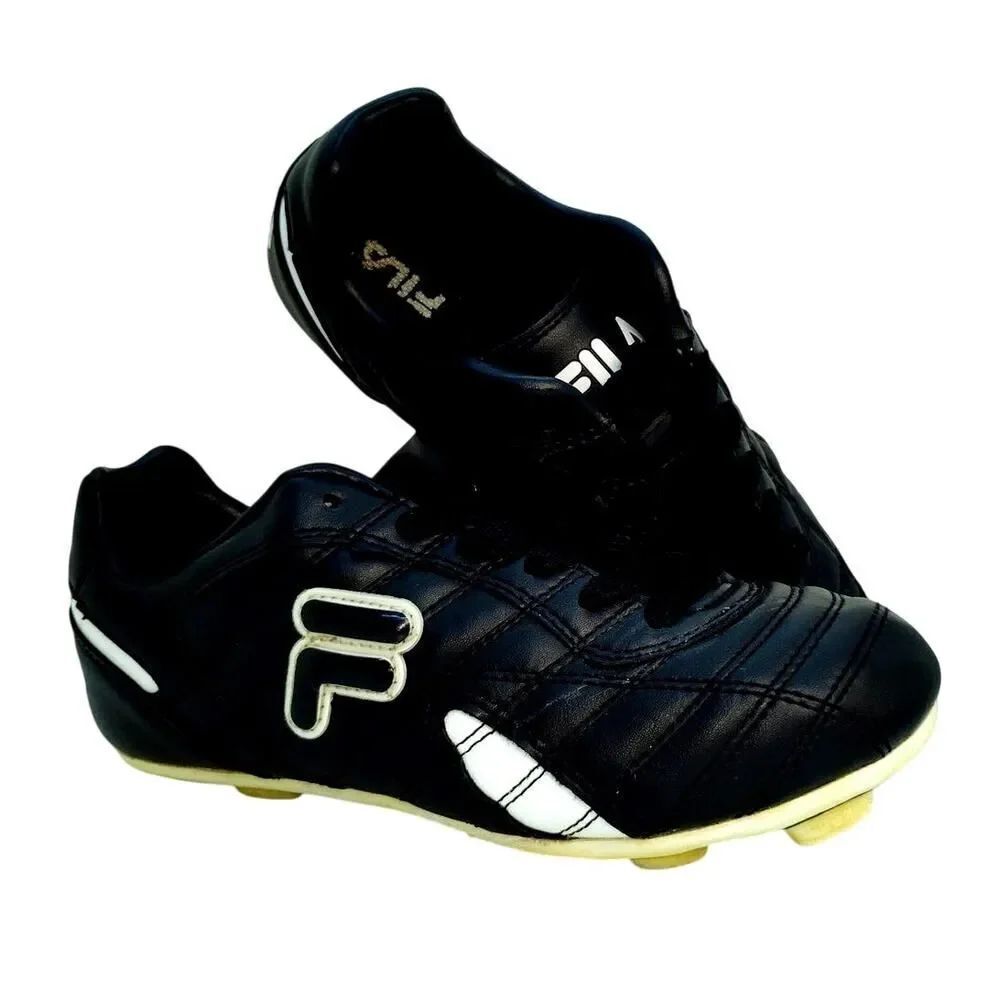 FILA Forza III Boys Soccer Cleats Black/White - Size 3.5